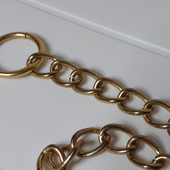 50.5 Inch Gold Tone Metal Belt - Picture 4 of 14